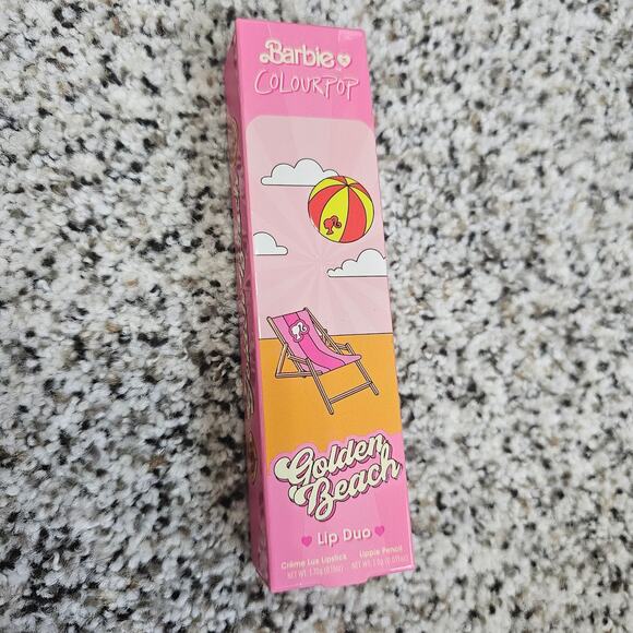 NEW ColourPop x Barbie Golden Beach Lip Duo - Limited Edition - Picture 1 of 3